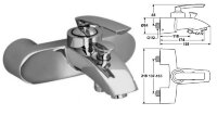 Премио смеситель для ванны настенный без душевого набора, хром Ideal Standard A5258AA