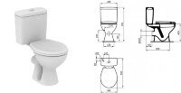 "СеваДуо" (BOX) унитаз-компакт, горизонтальный выпуск, белый Vidima  W917161 Снят с производства