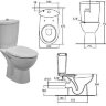 Комплект: "Океан" унитаз-компакт c функцией биде Ideal Standard W906601 и смеситель настенный для душа с термостатом A6367AA (W906601 + A6367AA) Комплект: "Океан" унитаз-компакт c функцией биде Ideal Standard W906601 и смеситель настенный для душа с термостатом A6367AA (W906601 + A6367AA)