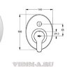 Баланс смеситель для ванны/душа встраиваемый без аксесс., в комплекте с внутренней частью, хром Vidima  A6192AA/ A6997AA