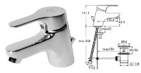 Слимлайн II смеситель для умывальника,гибкая подводка 1/2, дон.клапан, хром Ideal Standard B8667AA