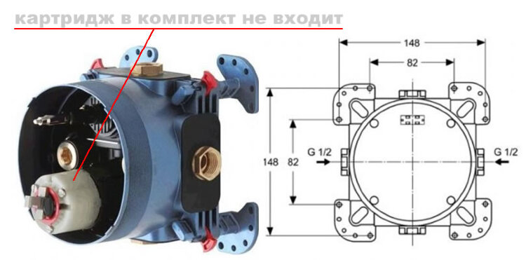 EasyBox встраиваемый комплект (внутренняя часть) IDEAL STANDARD A1000NU EasyBox встраиваемый комплект (внутренняя часть) IDEAL STANDARD A1000NU