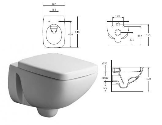 Кантика унитаз подвесной с сиденьем и крышкой(T629801) с микролифтом, белый T311901 T311961