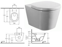 Тоник унитаз подвесной с сиденьем, белый K310801