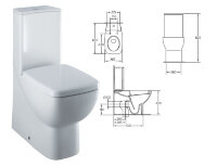 Кантика унитаз напольный с сиденьем микролифтом, белый T317801