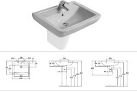 "Евровит+" умывальник 60 см квадратный Ideal Standard V302901