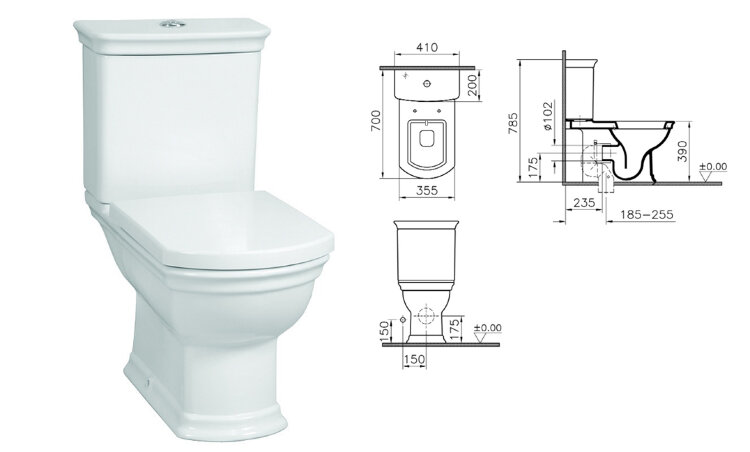 Унитаз-компакт Vitra Serenada, арт. 9722B003-7205, напольный, с функцией биде, микролифт, Geberit 9722B003-7205 Унитаз-компакт Vitra Serenada, арт. 9722B003-7205, напольный, с функцией биде, микролифт, Geberit 9722B003-7205