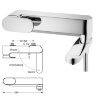 Моментс смеситель для ванны/душа, без душевого набора, хром Ideal Standard Ideal Standard A3914AA